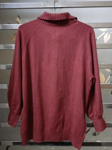 Elegant Burgundy Knit Top