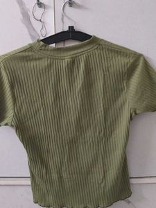 Cute Olive Green Butterfly Tee
