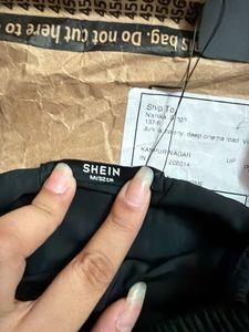 Shein Black Ribbed Crop Top