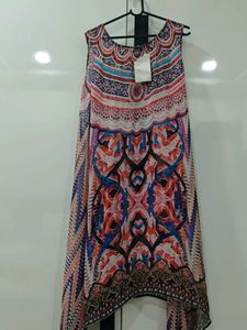 Bohemian Sheer Print Sleeveless Dress