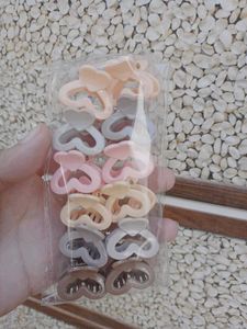 Heart Hair Clips - New pack of 12