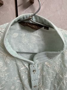 Men kurta pajama blue light
