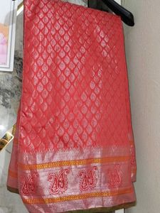 Elegant red and green  Saree