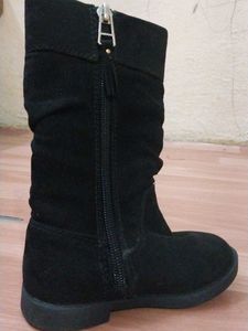 KIDS Black Slouch Boots