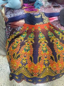 Embellished Navy Blue Lehenga Choli