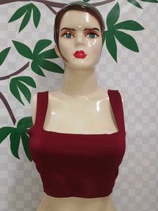 (800)Burgundy Crop Top