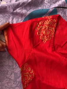 Red And Gold festive Kurta