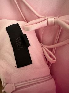 Satin Backless Pink Slip Dress
