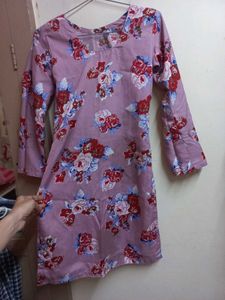 Floral Print Chiffon Kurta