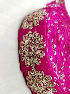 PINK ZARI LACE 💖 Ethnic Magenta