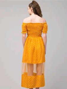 Chic Off-Shoulder Polka Dot Dress