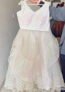 Elegant White Sequined Lehenga Choli Set