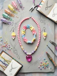 Charming Beaded Jewellery Set 149 with free gift