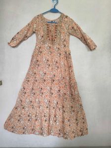 Pretty Peach Floral Kurta