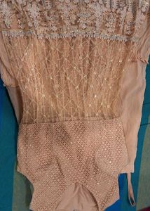 Peach Embroidered Kurta Set