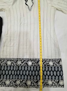 Elegant Black kurta &amp; dupata with Mirror Work