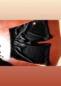 Black Athletic Shorts with orange strips
