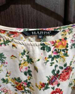 Women White Floral Printed Regular Cold Shoulder T
