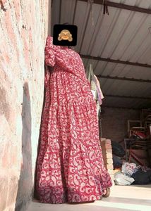 georgette floral gown