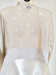 Sheer Knit Cropped Cardigan
