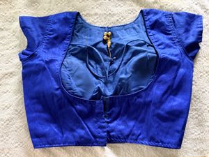 Royal Blue Embellished Blouse