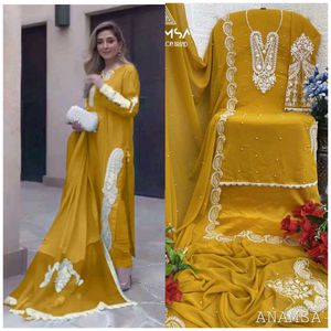 Elegant Mustard Kurta Set with Dupatta