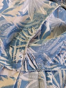 12-14 year Bohemian Blue Floral Maxi Dress