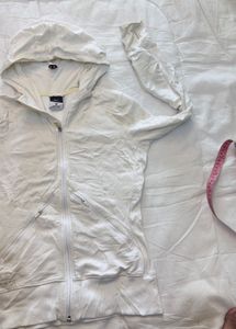 Cream Nike Dri-FIT Zip-Up Hoodie