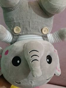 Cute Grey Elephant Plush Toy.y