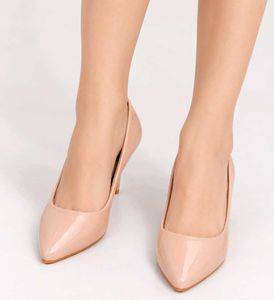 Elegant Nude Patent Leather Stilettos