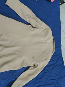 Classic Beige Single-Button Blazer