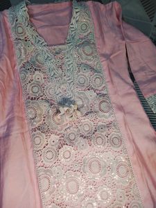 Pink Cutwork pakistani suit