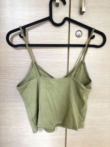 Chic Green Ruched Cami Top