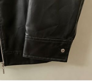 Iconic Stylish Zip Collar Black Leather Jacket 🧥