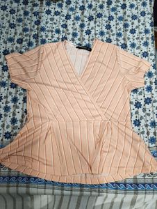 Madame Peach Striped Top