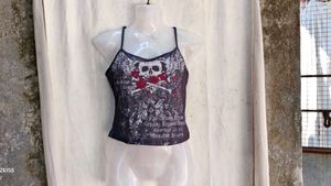 6410. Gothic Skull Print Cami Top