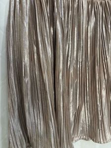 Dazzling Metallic H&amp;M Pleated Mini Skirt