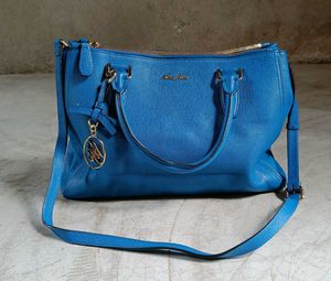 Brand NINA RICCI Vibrant Blue Leather Handbag OG
