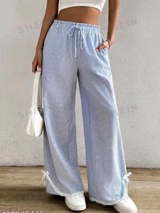 Striped Wide Leg Trousers