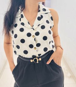 Polka Dot Halter Neck Top
