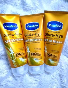 Pack Of 3 Vaseline Gluta-Hya SPF 50 Sunscreen
