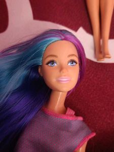 Barbie Doll with Long Purple &amp; Blue Hair