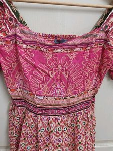 Ritu Kumar Boho Pink Print Maxi Dress