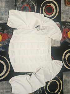 White Corset crop Top