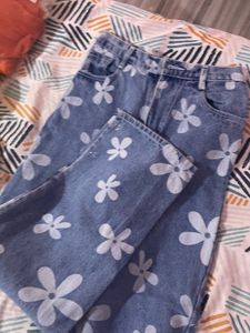 Floral Wide Leg Jeans