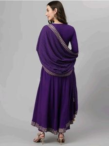 Elegant Purple Kurta Set with Dupatta
