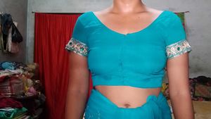 Beautiful Blue Embroidered Saree