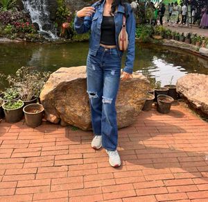 Ripped Wide Leg Jeans