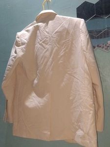 Cream Double-Breasted Blazer