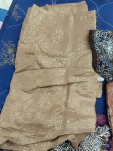 Embroidery Party Wear Saree With Blouse-peticoat